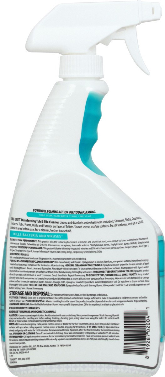 slide 6 of 9, Tru Grit Disinfecting Tub and Tile Cleaner, 32 oz