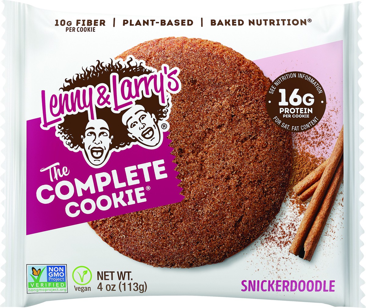 slide 2 of 2, Lenny & Larry's The Complete Cookie, Snickerdoodle, 4oz- 12ct, 4 oz