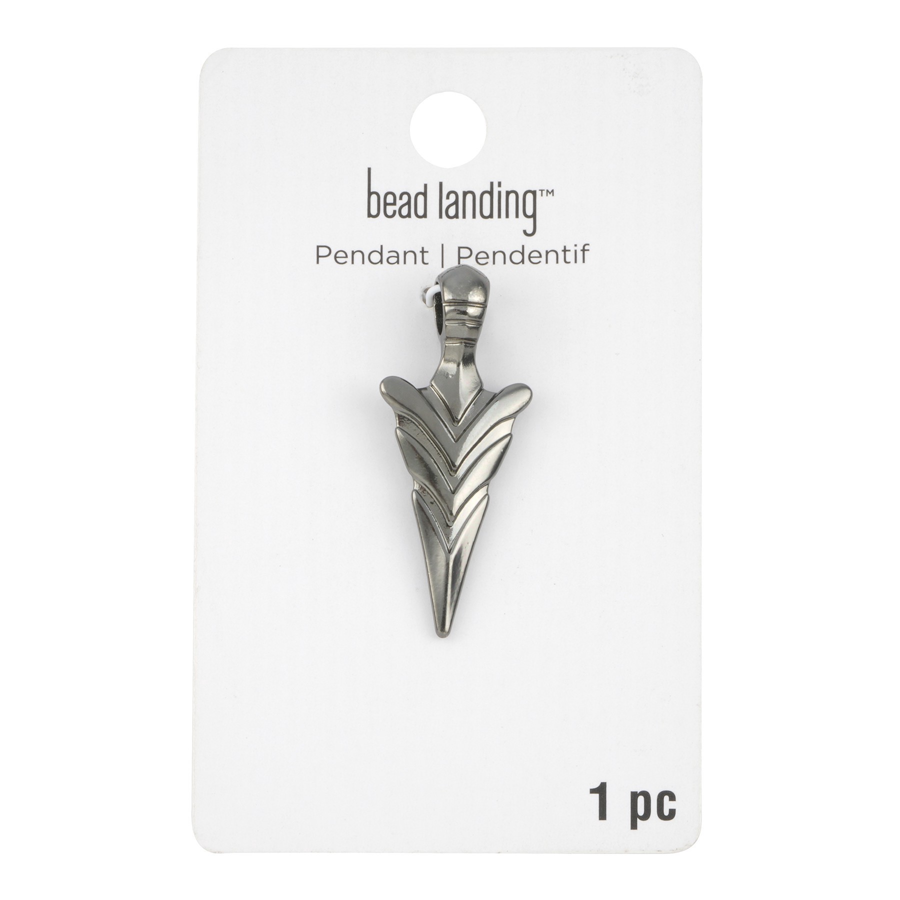 slide 3 of 3, Metal Arrowhead Pendant By Bead Landing, 17 mm