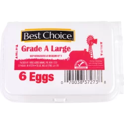 Best Choice Grade A Large Eggs - 6 ct