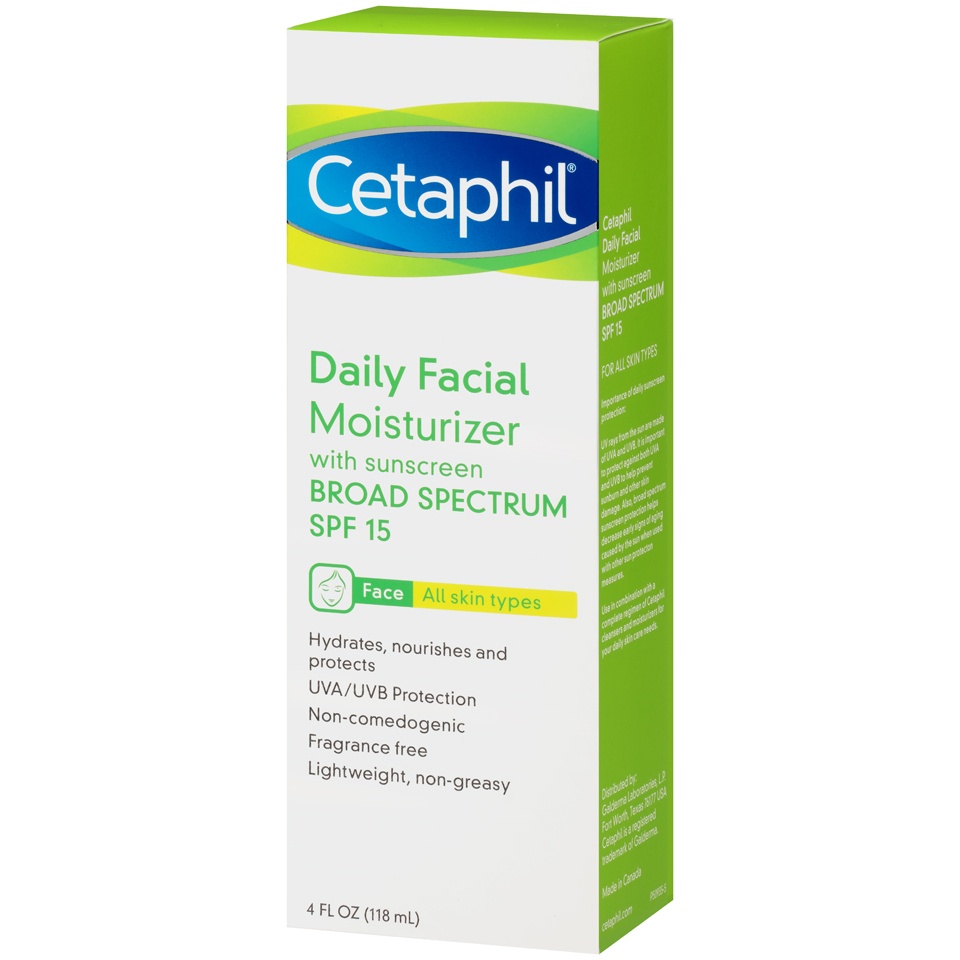 slide 3 of 6, Cetaphil Daily Facial Moisturizer, SPF 15, Fragrance Free, 4 fl oz