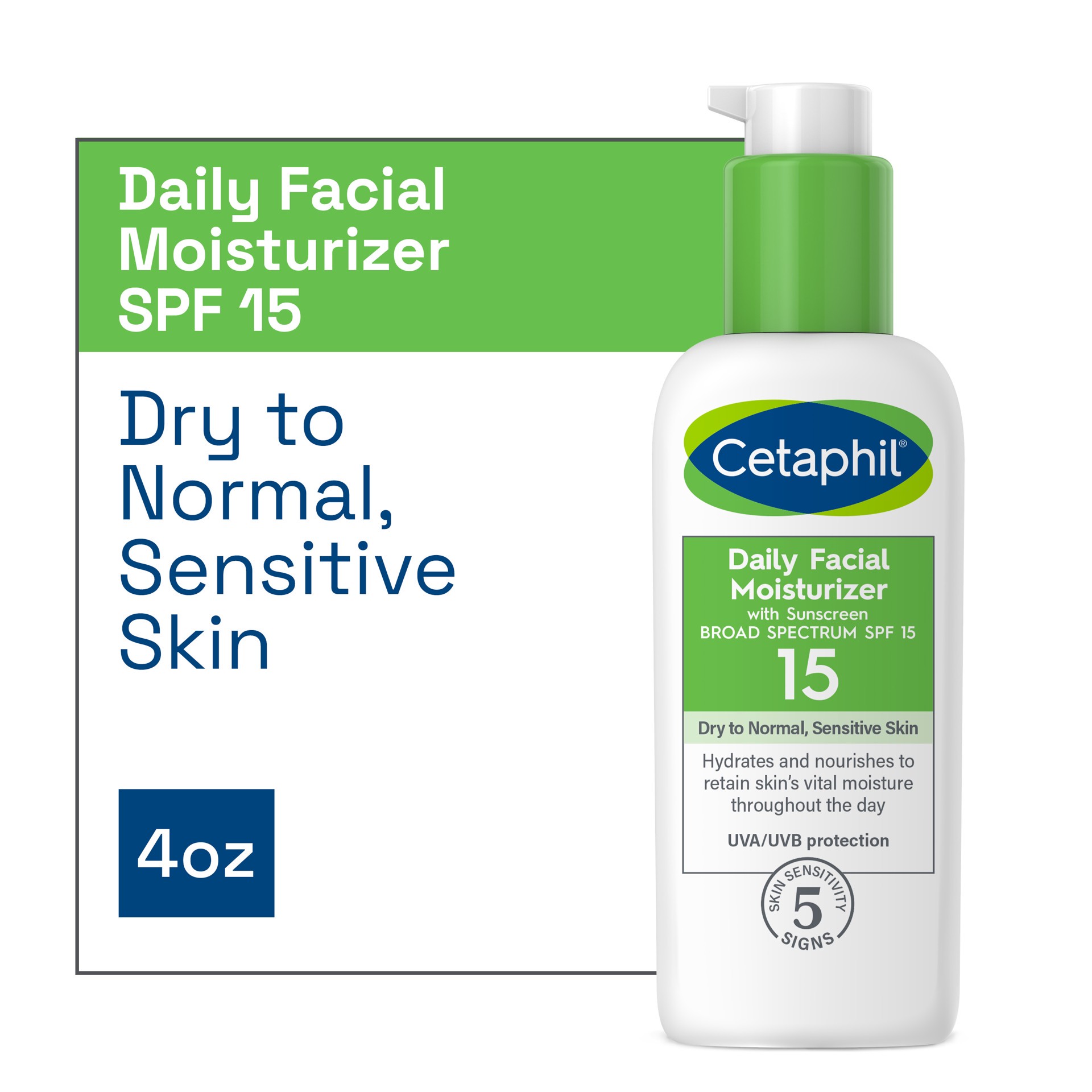 slide 1 of 8, Cetaphil Daily Facial Moisturizer SPF15, 4 Fl Oz, 4 oz