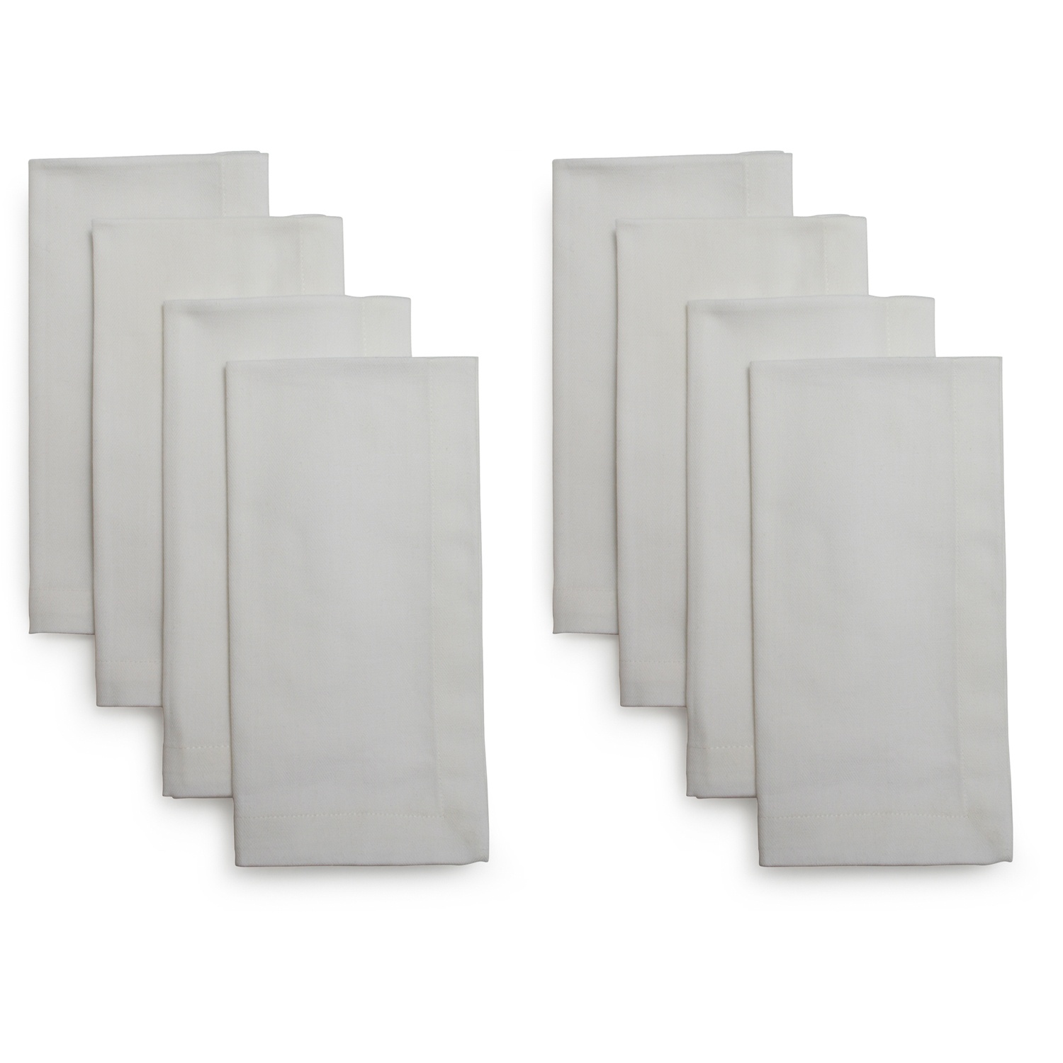 slide 1 of 1, Sur La Table Herringbone Napkins, Set of Eight, White, 1 ct