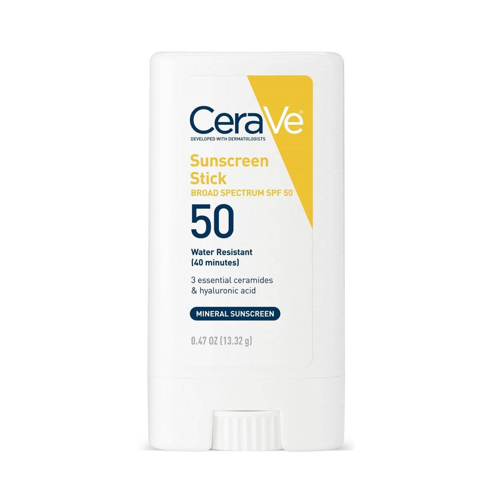 slide 15 of 15, CeraVe Sunscreen Stick SPF 50, 0.47 oz