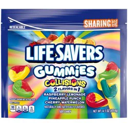 LIFE SAVERS Gummies Collisions Gummy Candy, Sharing Size, 14.5 Oz Resealable Bag