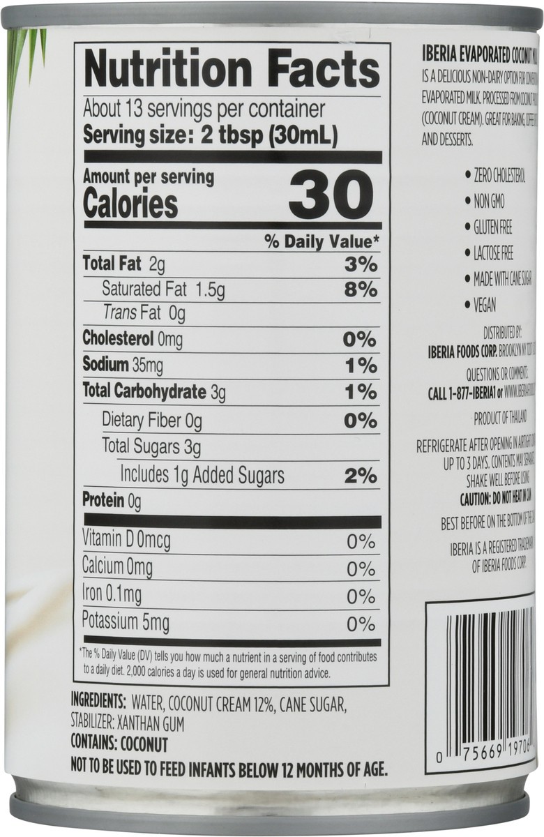 slide 2 of 14, Iberia Lactose Free Evaporated Coconut Milk 13.5 fl oz, 13 oz