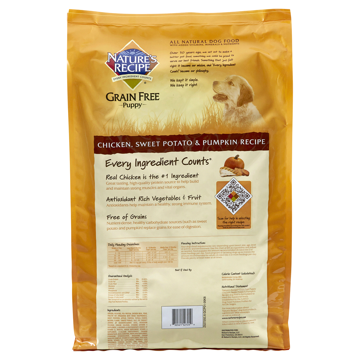 Nature's Recipe Grain Free Puppy (Chicken Sweet Potato & Pumpkin) Dry