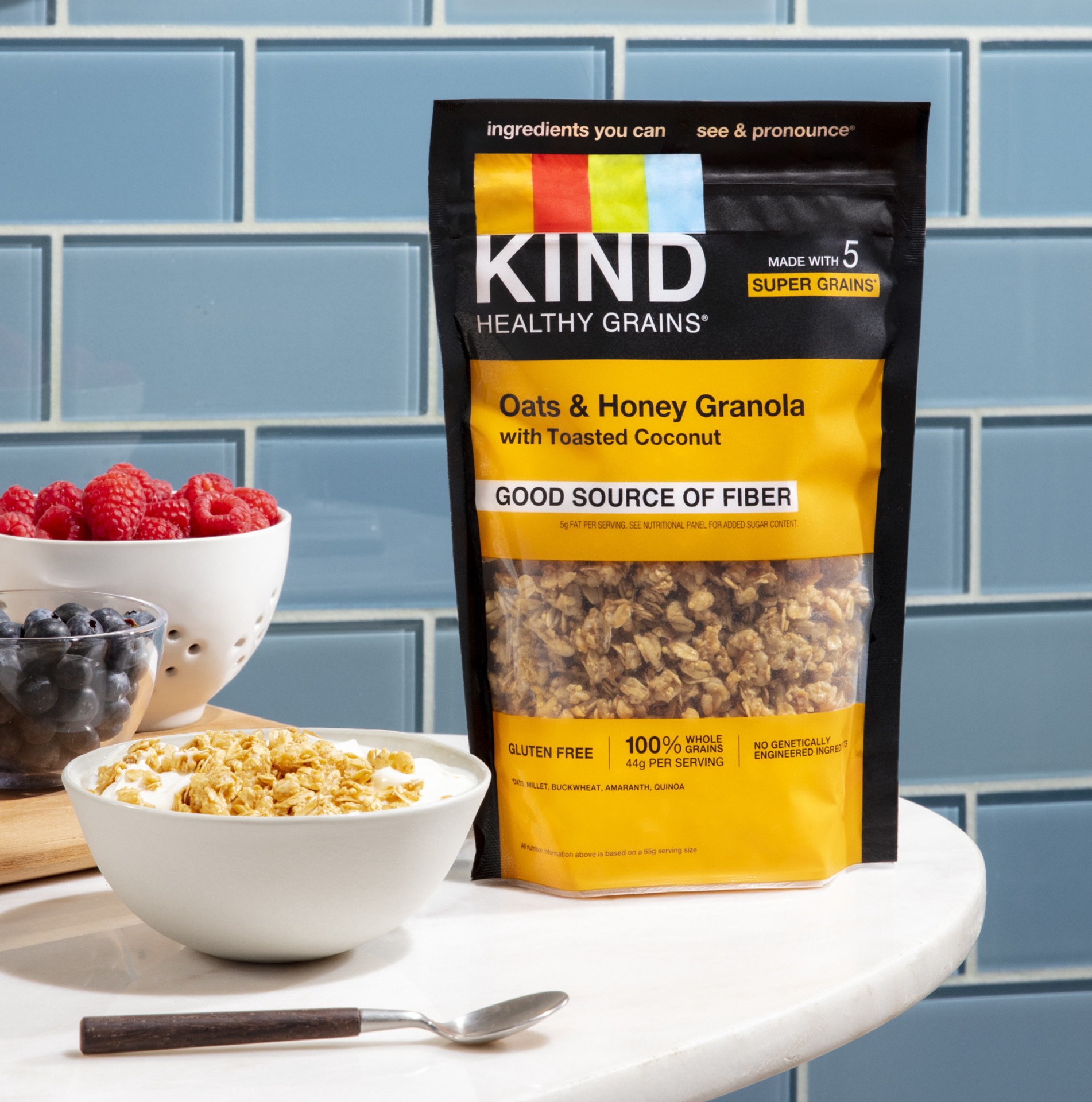 slide 2 of 4, KIND HEALTHY GRAINS Granola, Healthy Snack, Oats & Honey Granola with Toasted Coconut, Snack Mix 22 OZ, 22 oz