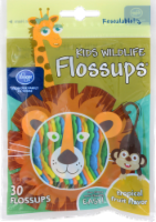 slide 1 of 1, Kroger Kids Wildlife Tropical Fruit Flavor Flossups, 30 ct