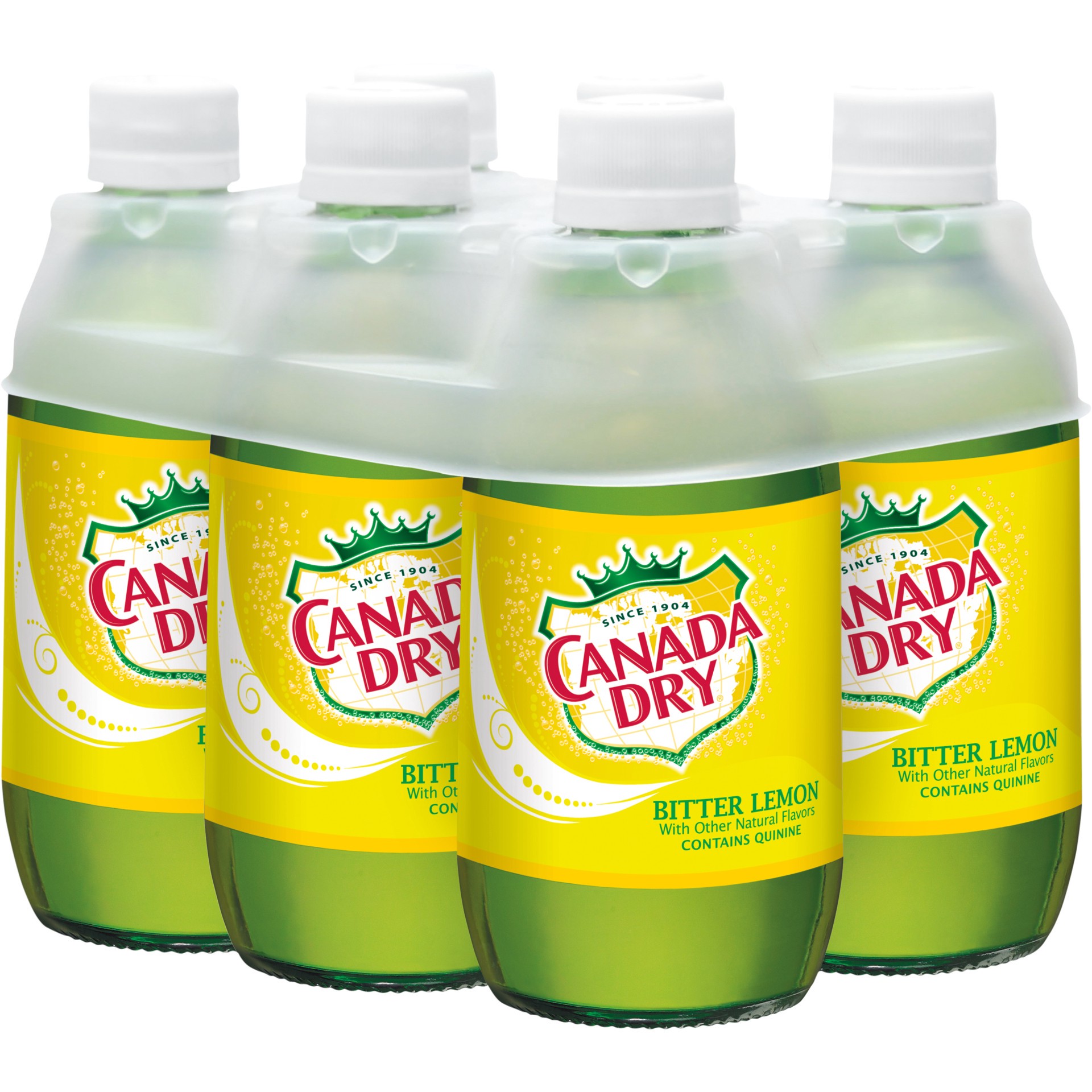 slide 2 of 3, Canada Dry Bitter Lemon Soda, 10 fl oz glass bottles, 6 pack, 6 ct; 10 fl oz