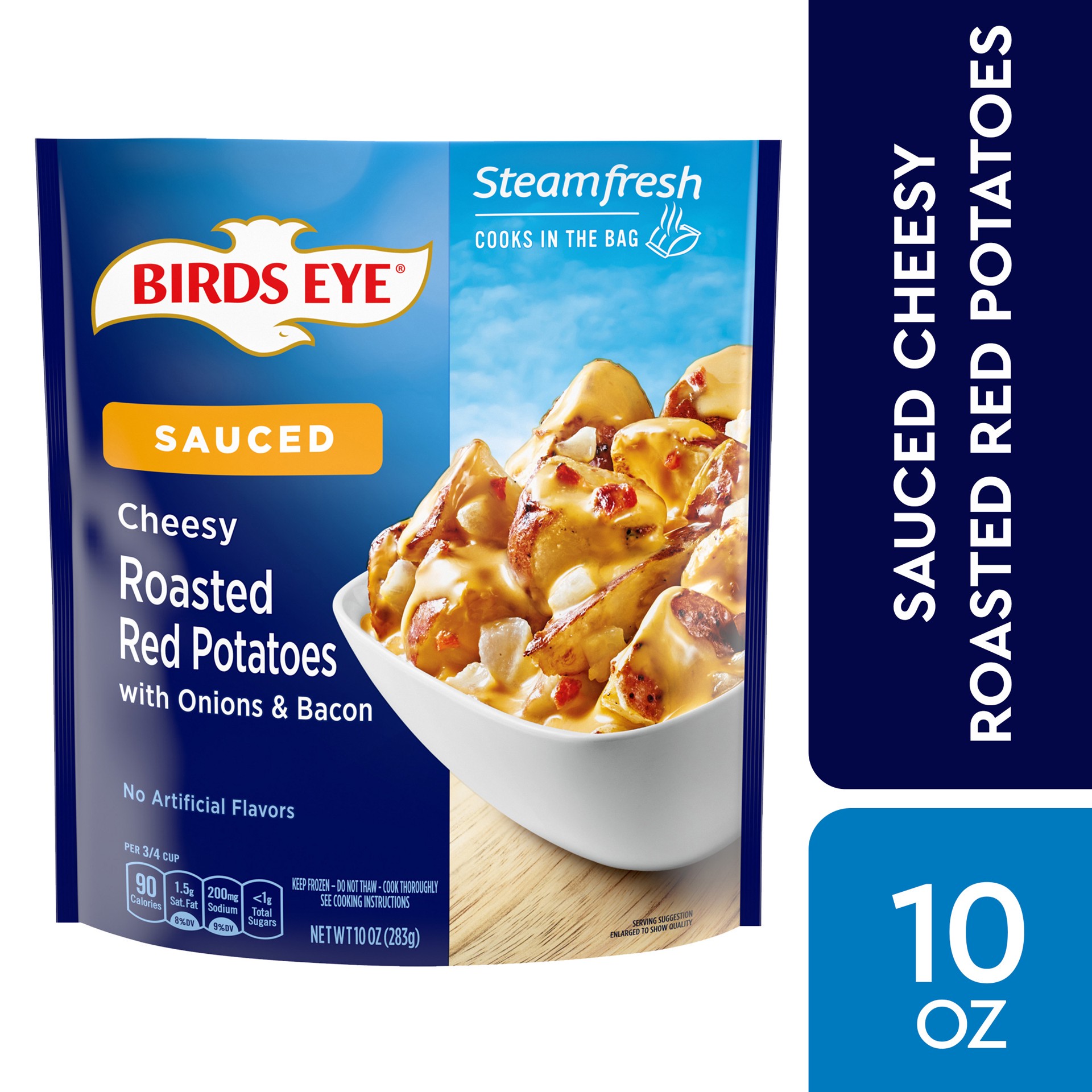 slide 1 of 5, Birds Eye Sauced Cheesy Roasted Red Potatoes with Onions & Bacon, 10 OZ, 10 oz