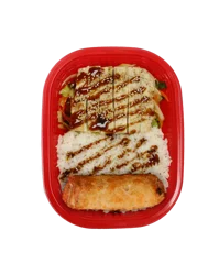 Sushic Chicken Teriyaki Bowl with Egg Roll, Hot Food