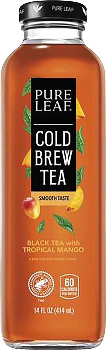 slide 3 of 4, Pure Leaf Cold Brew Tea Black Tea With Tropical Mango Flavor 14 Fl Oz Bottle, 14 fl oz