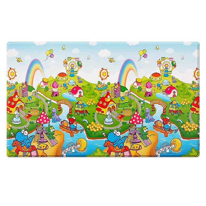 slide 1 of 5, Dwinguler Large Kid's Playmat - Dinoland, 1 ct