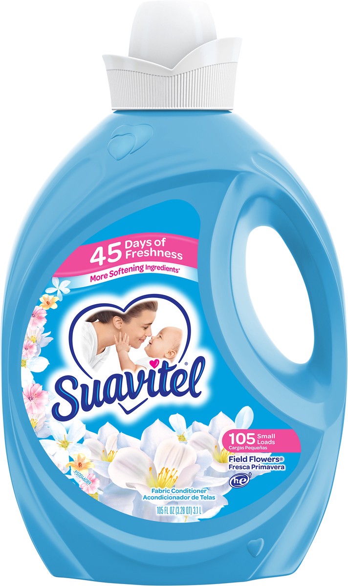 slide 4 of 12, Suavitel Fabric Softener, Field Flowers -105oz, 105 fl oz