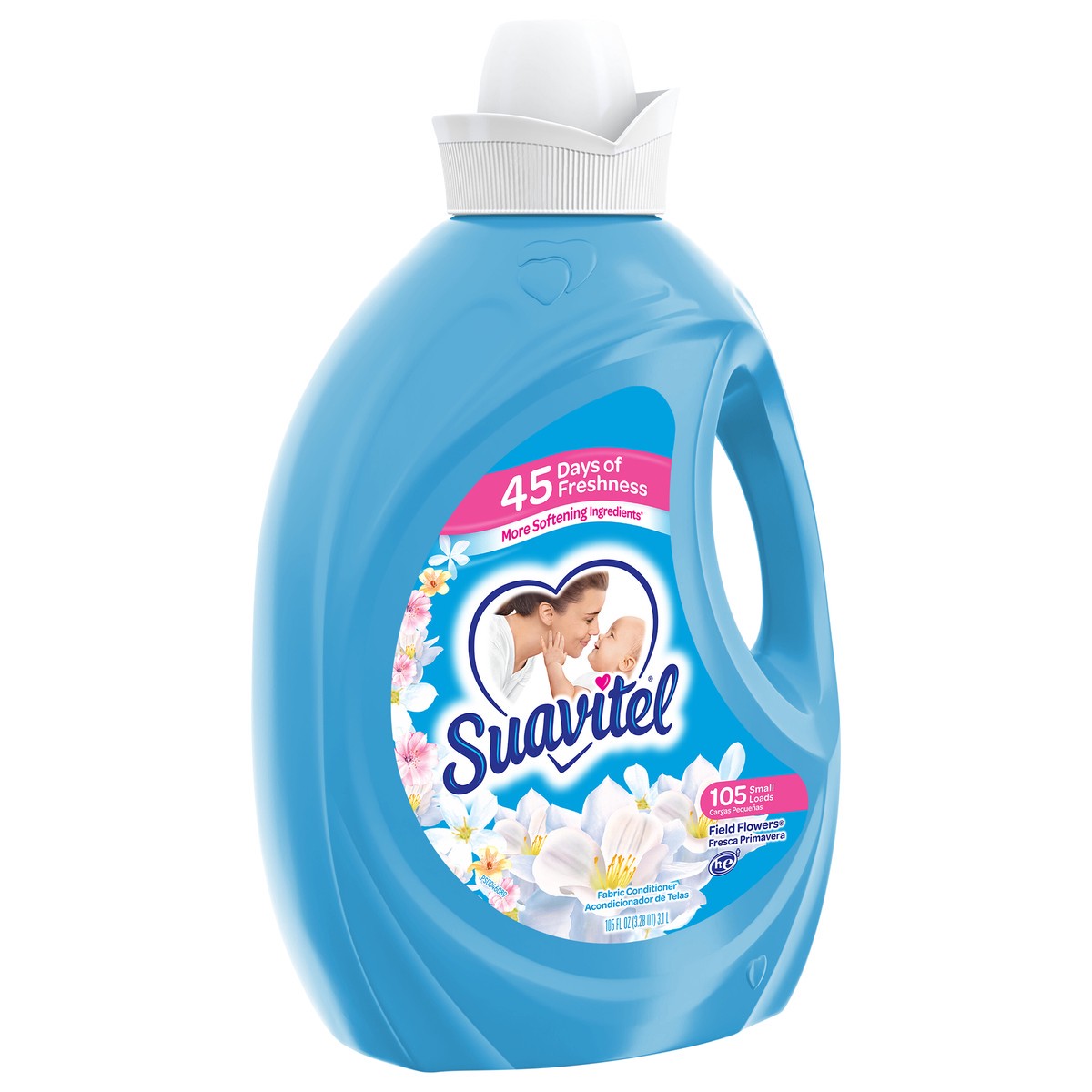slide 7 of 12, Suavitel Fabric Softener, Field Flowers -105oz, 105 fl oz