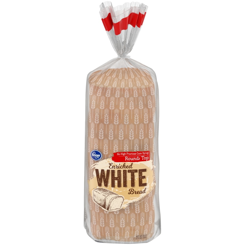 slide 1 of 1, Kroger White Round Top Bread, 20 oz