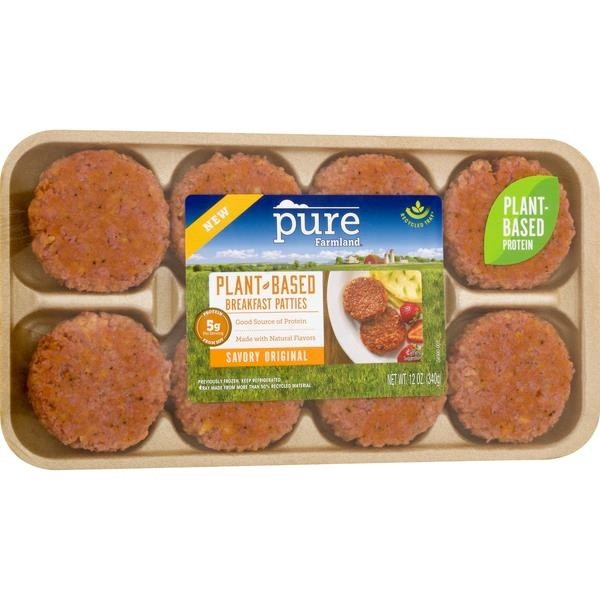 slide 1 of 1, Pure Farmland Savory Original Plant-Based Breakfast Patties, 12 oz