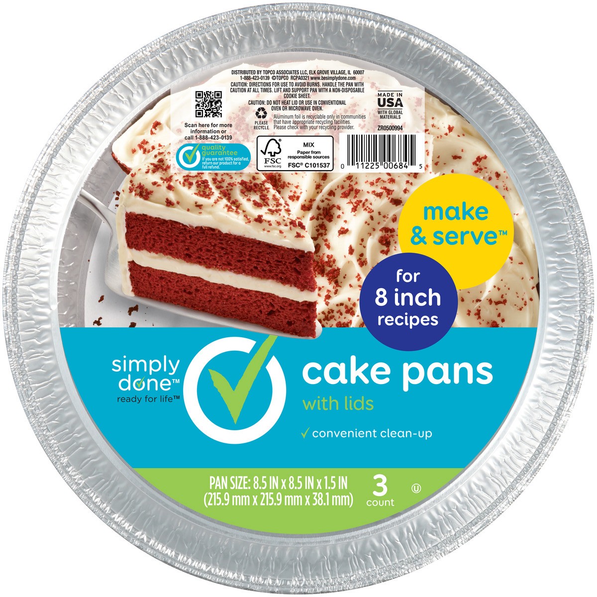 slide 12 of 15, Simply Done Cake Pans With Lids, 3 ct