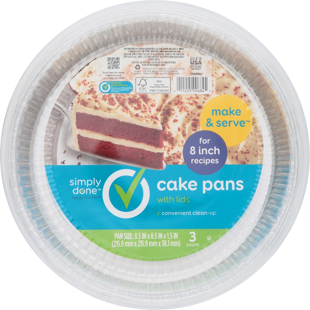 slide 15 of 15, Simply Done Cake Pans With Lids, 3 ct