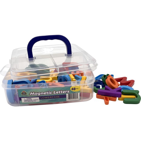 slide 2 of 3, Teacher Created Resources Magnetic Letters, Lowercase, Assorted Colors, Set Of 48 Letters, 1 ct