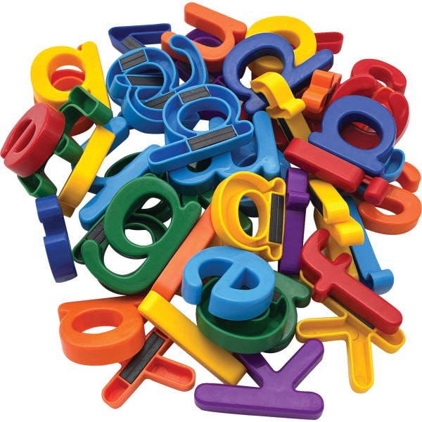 slide 3 of 3, Teacher Created Resources Magnetic Letters, Lowercase, Assorted Colors, Set Of 48 Letters, 1 ct