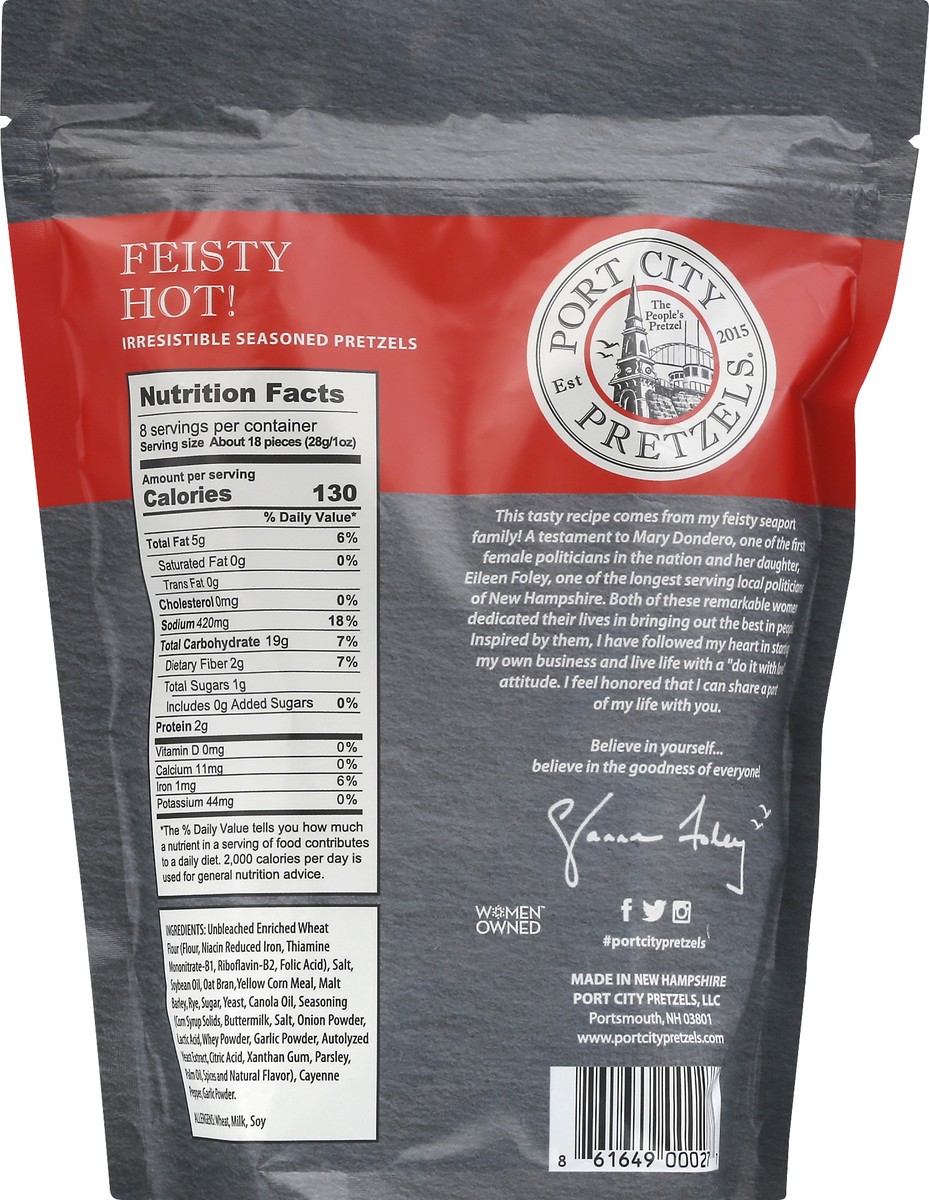 slide 12 of 12, Port City Pretzels Fiesty Hot, 8 oz