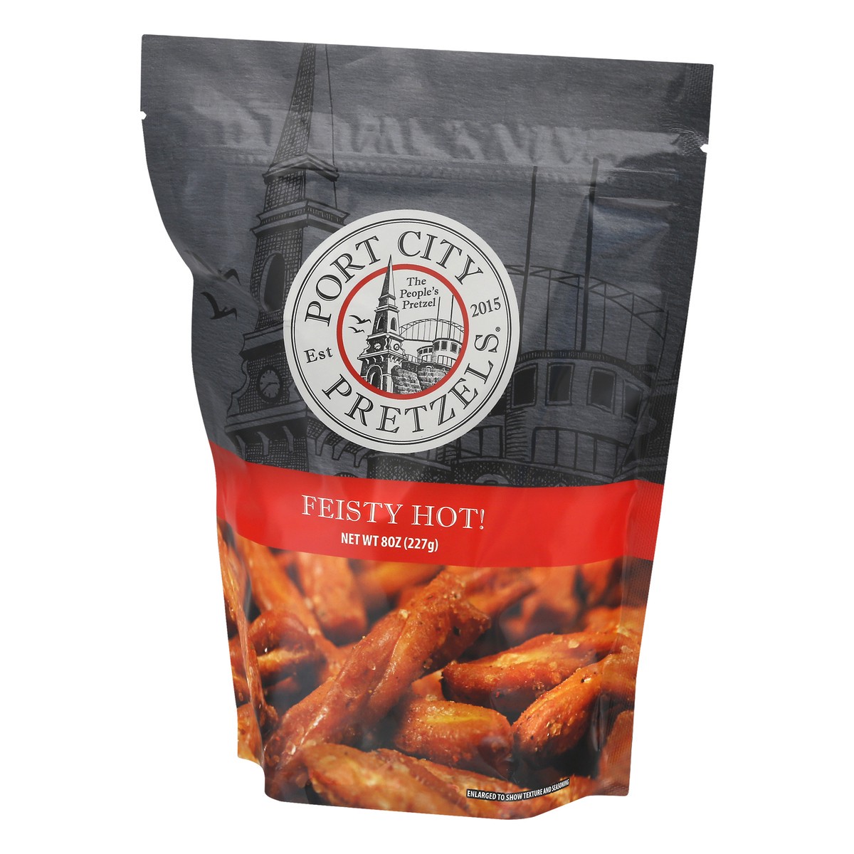 slide 11 of 12, Port City Pretzels Fiesty Hot, 8 oz