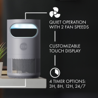 slide 8 of 29, STEM Flying Insect Fan Trap for Indoor Bug Control, Plug-In Fan with UV Light, Starter Kit Includes 1 Device and 5 Glue Traps, 1 ct