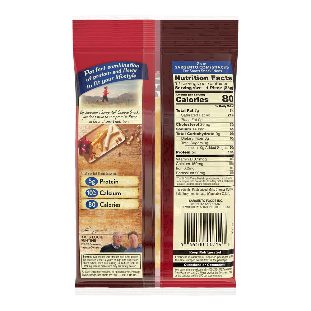 slide 4 of 70, Sargento Natural Colby-Jack Cheese Sticks - 9oz/12ct, 12 ct; 9 oz