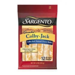 Sargento Colby-Jack Natural Cheese Snack Sticks, 12-Count