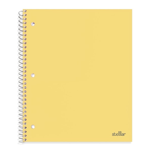 slide 1 of 2, Office Depot Brand Stellar Poly Notebook, 8" X 10-1/2", 1 Subject, Wide Ruled, 200 Pages (100 Sheets), Yellow, 100 ct