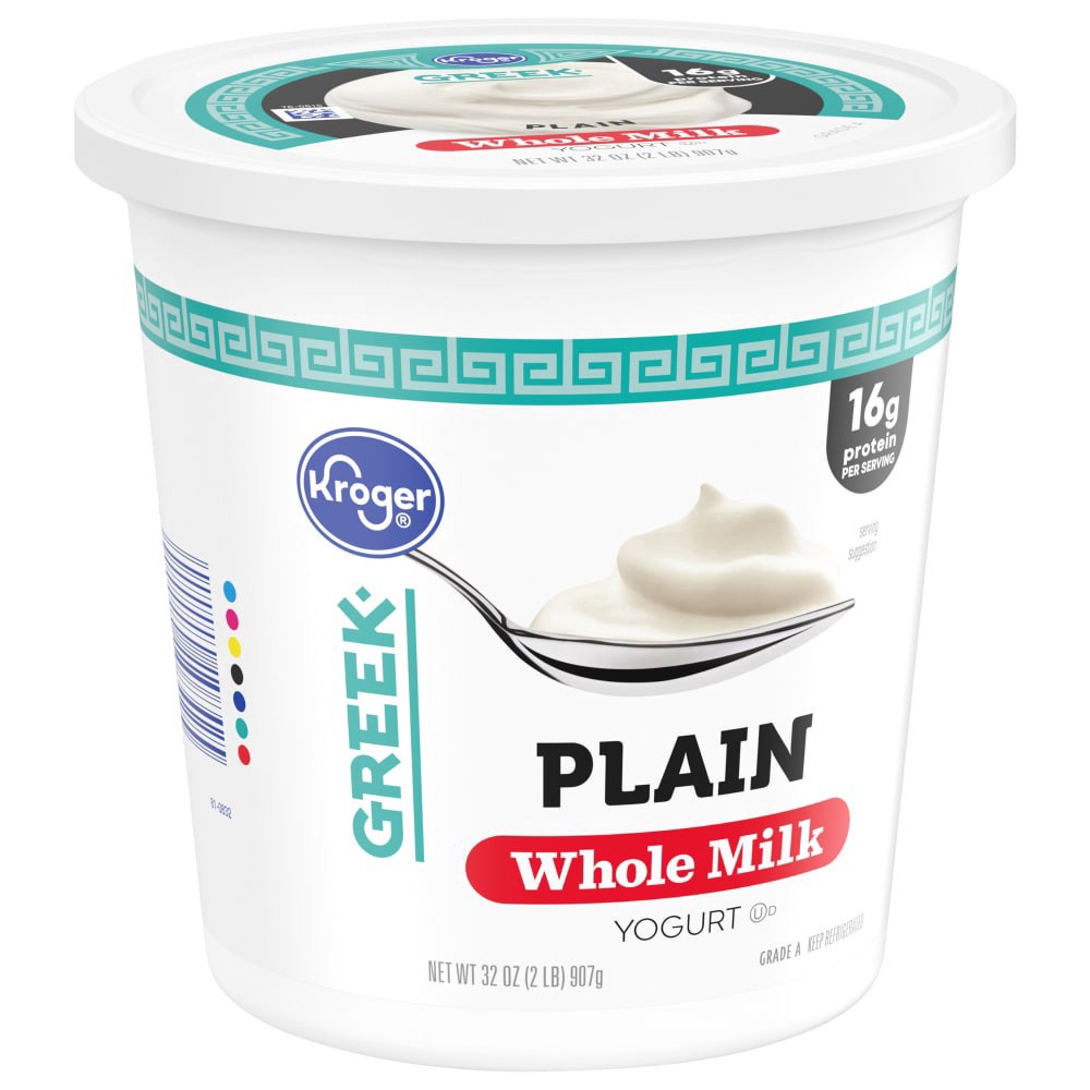slide 2 of 5, Kroger Whole Milk Plain Yogurt, 32 oz
