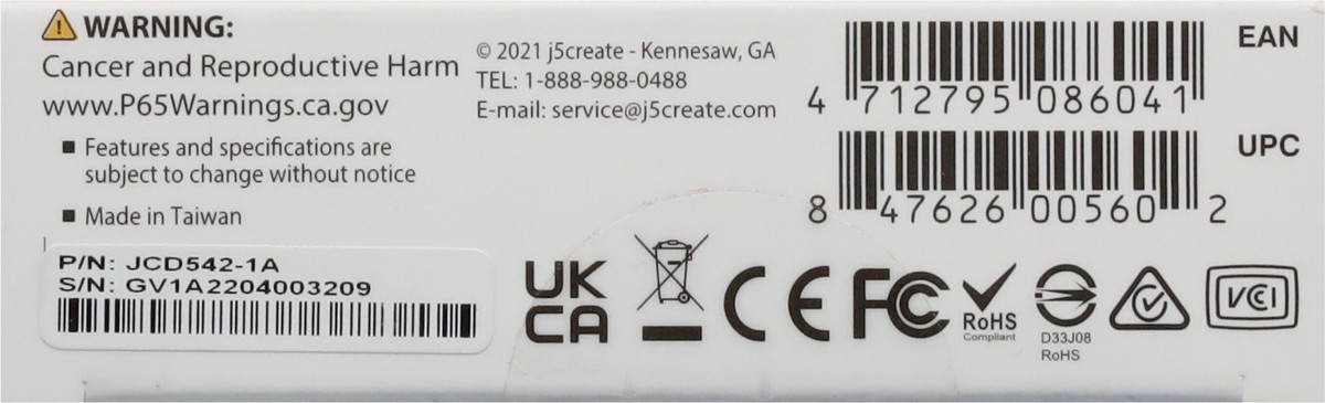 slide 7 of 9, j5create USB-C/Dual HDMI Docking Station 1 ea, 1 ct