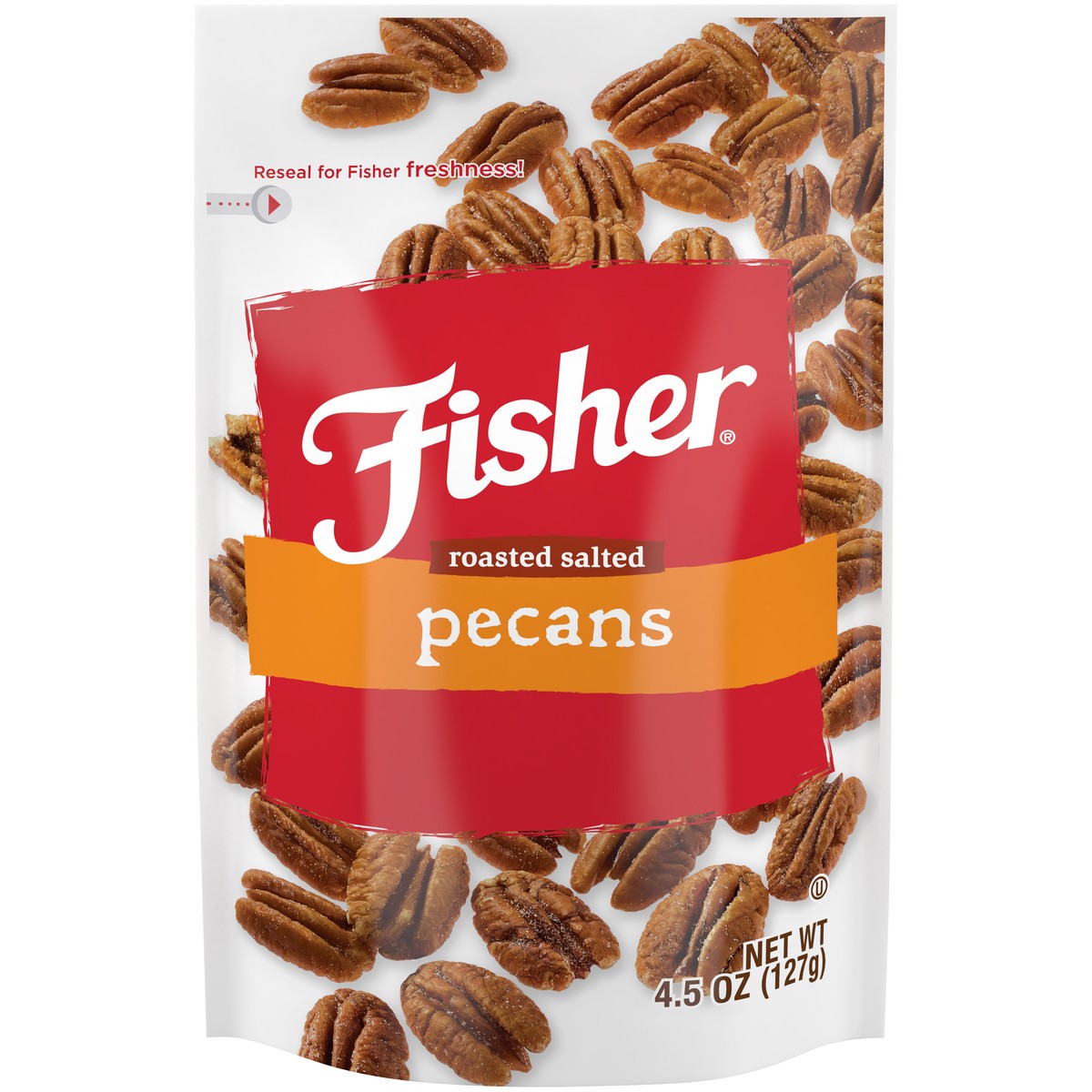 slide 1 of 14, Fisher Roasted Salted Pecans 6 ct Tray, 6 ct