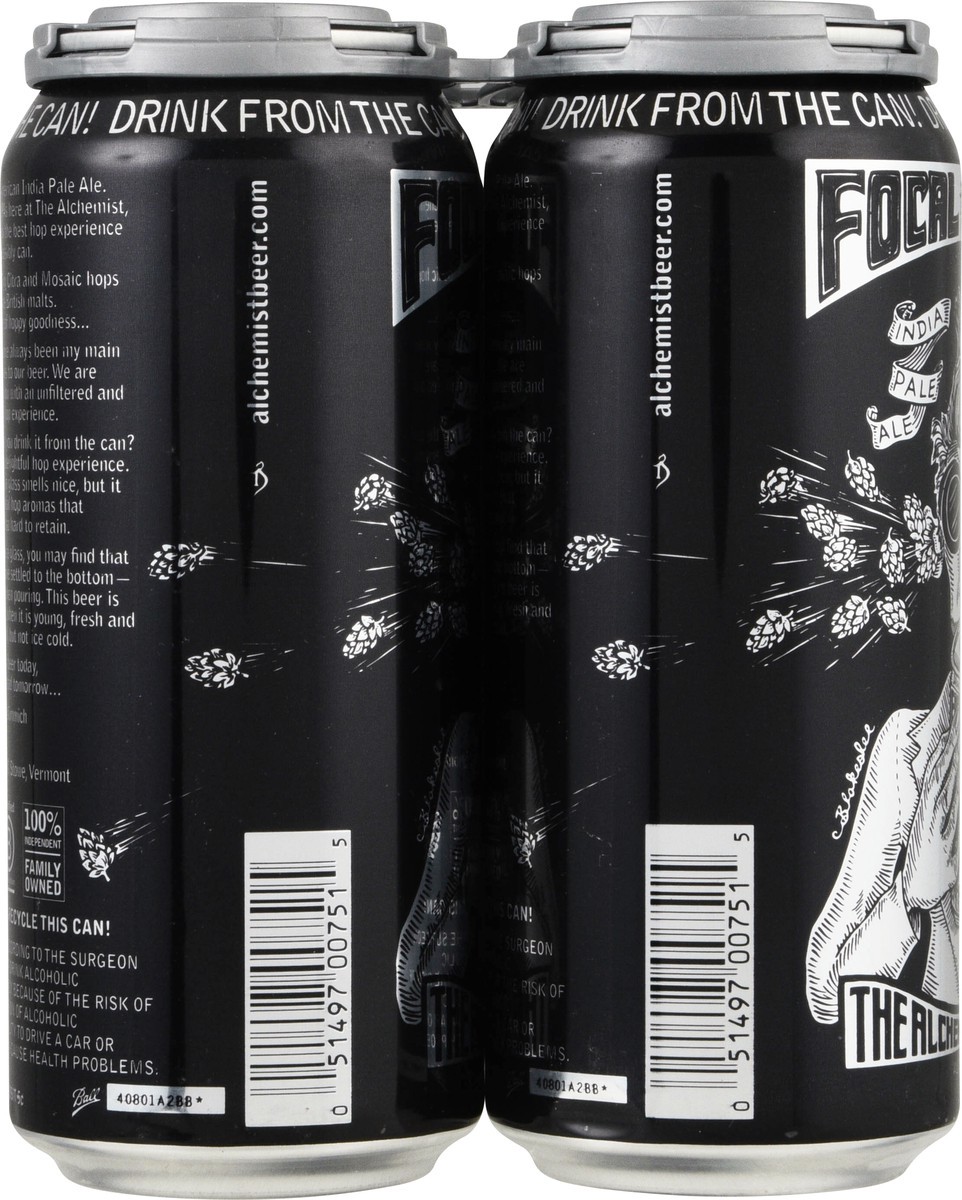 slide 6 of 13, The Alchemist India Pale Ale Focal & Banger Beer 4 - 1 pt Cans, 4 ct; 16 oz