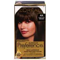 L'Oréal 4A Dark Ash Brown Permanent Haircolor 1 Each