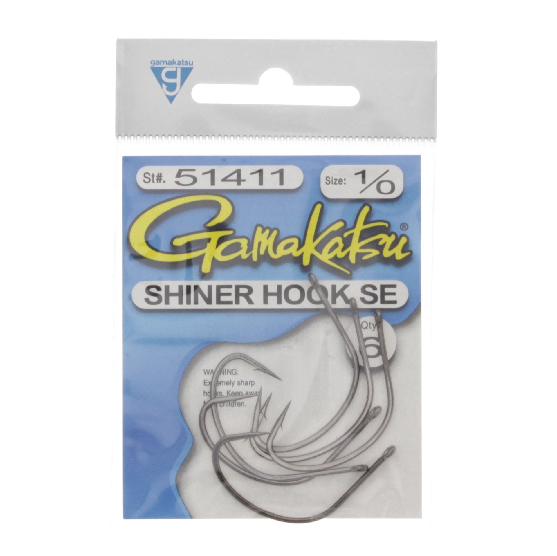 slide 1 of 1, Gamakatsu Shiner Hook SE, Size 1/0, 6 ct