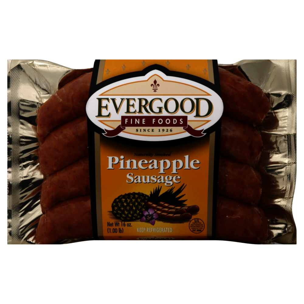 slide 1 of 1, Evergood Fine Foods Pineapple Sausage, 4 ct; 13 oz