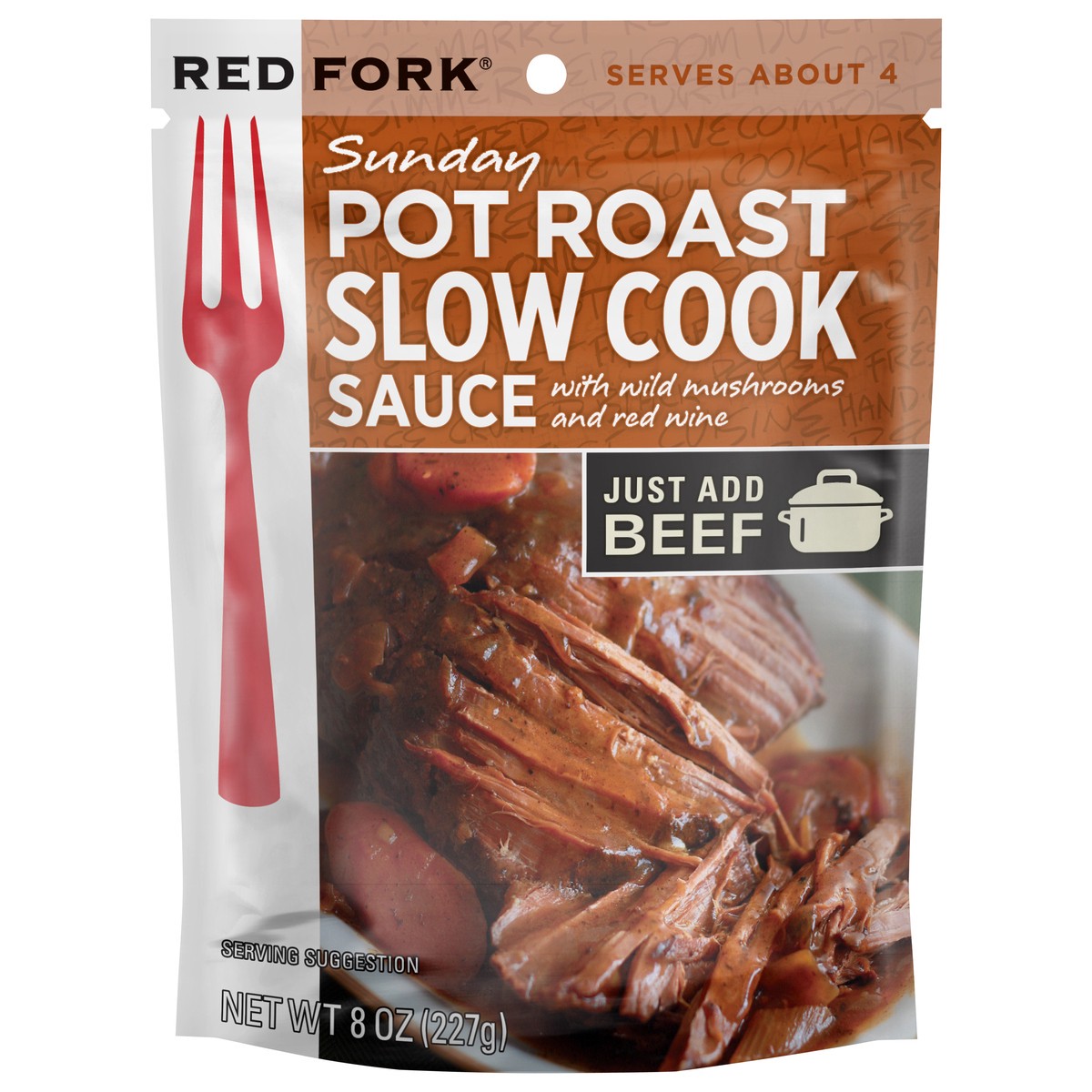 slide 1 of 6, Red Fork Sunday Pot Roast Slow Cook Sauce 8 oz, 8 oz