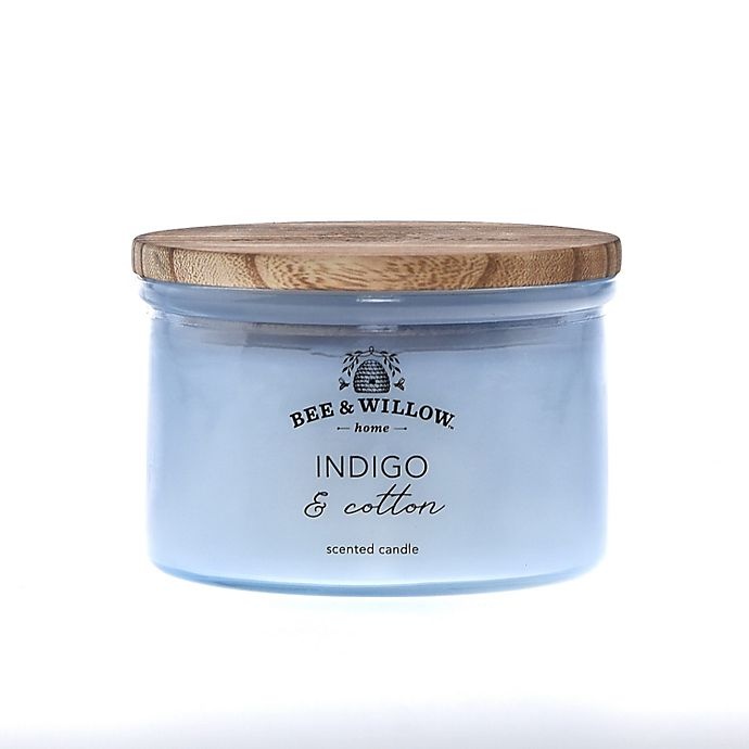 slide 1 of 1, Bee & Willow Home Indigo Cotton Dish Candle, 1 ct