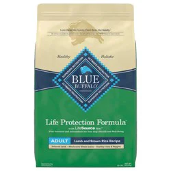 Blue Buffalo Life Protection Formula Adult Dry Dog Food, Helps Build and Maintain Strong Muscles, Made with Natural Ingredients, Lamb & Brown Rice Recipe, 24-lb. Bag
