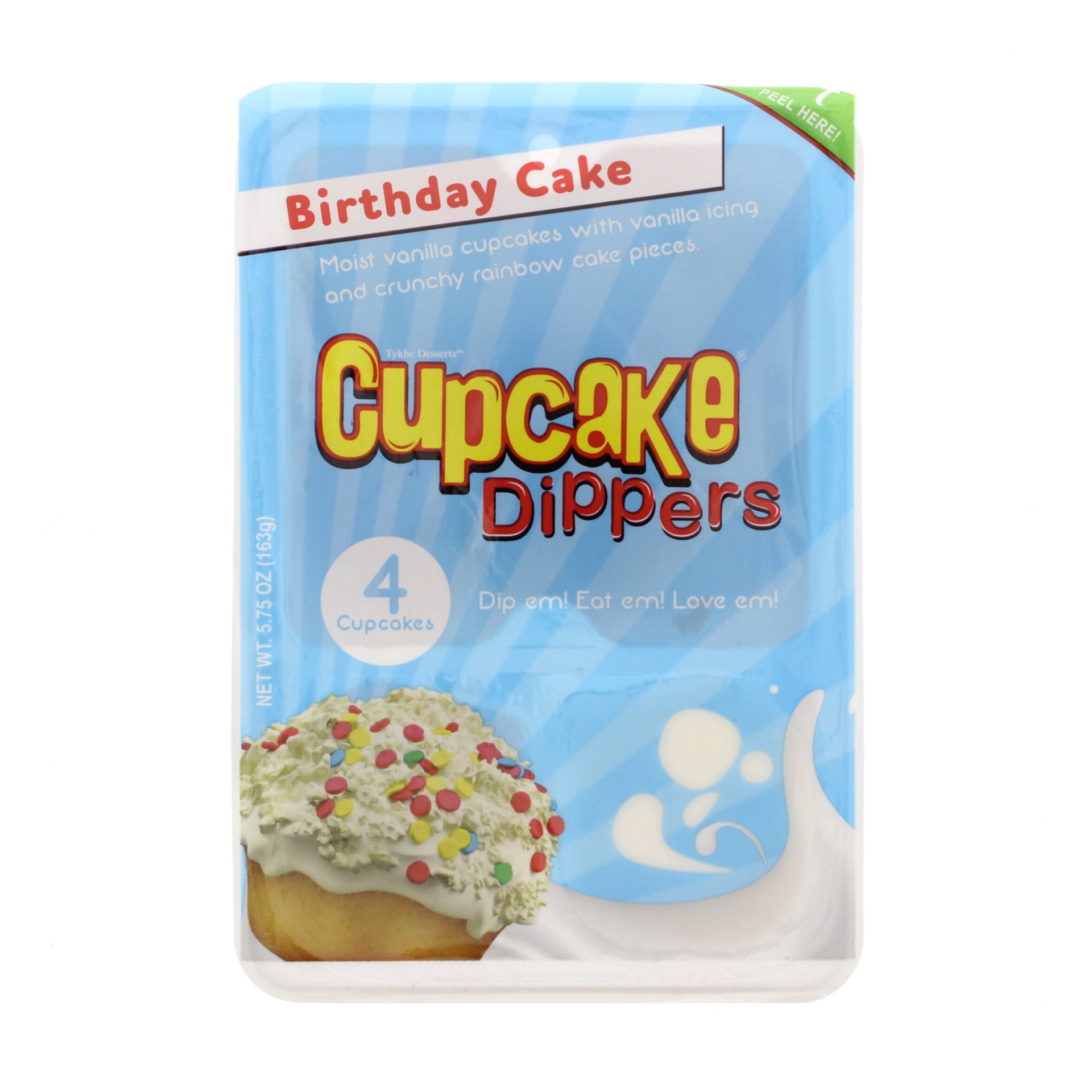 slide 1 of 1, Cupcake Dippers Birthday Cake, 5.75 oz