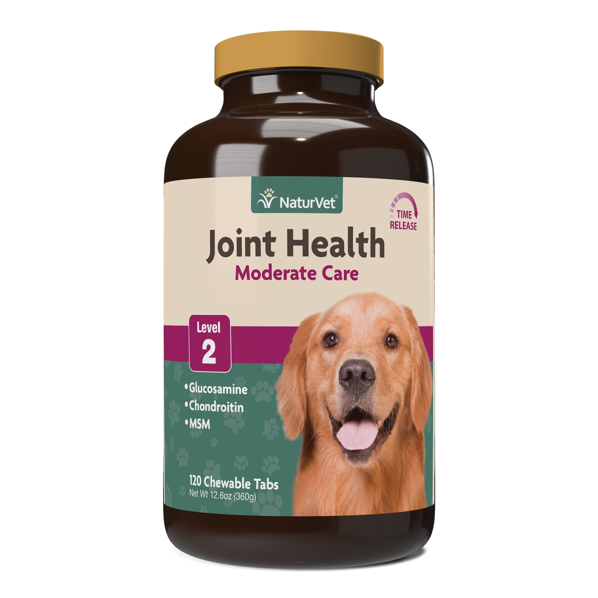 slide 1 of 1, NaturVet Joint Health Time Release Level 2-Maximum Hip & Joint Supplement for Dogs, 120 ct