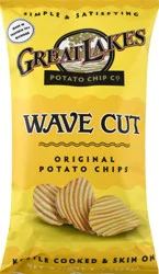 Great Lakes Potato Chip Wave Cut Original Potato Chips 8 oz