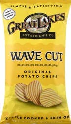 Great Lakes Potato Chip Wave Cut Original Potato Chips 8 oz
