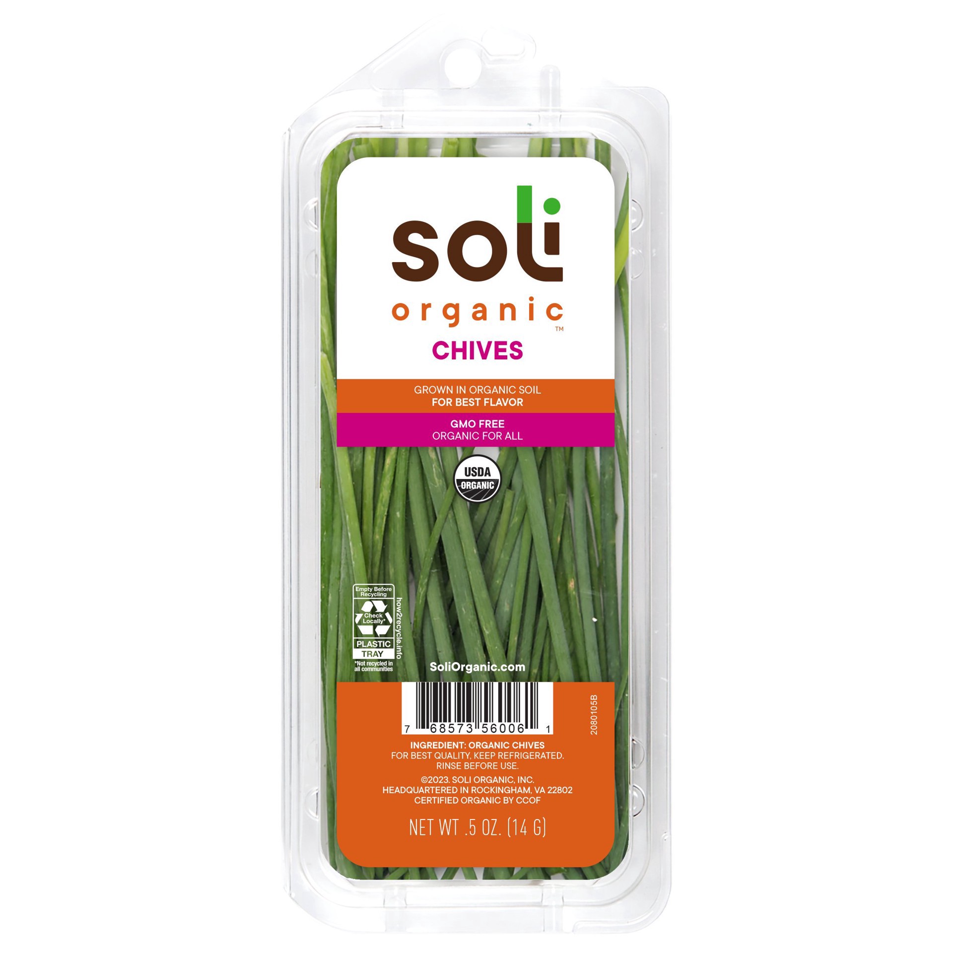 slide 1 of 1, Soli Organic Chives 0.5 oz, 0.5 oz