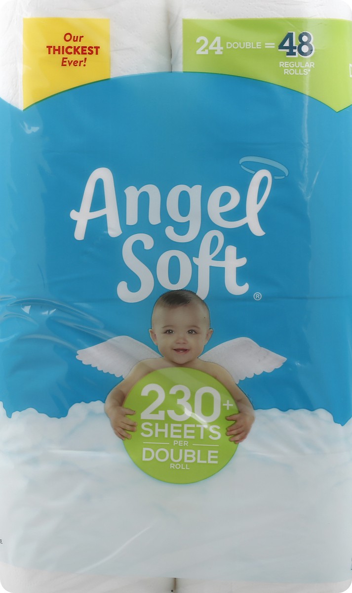 slide 7 of 8, Angel Soft Bathroom Tissue Unscented Double Roll 2-Ply, 24 ct