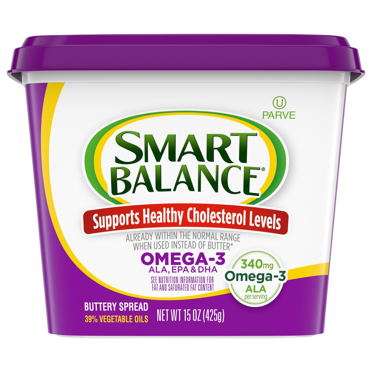 slide 1 of 9, Smart Balance Omega-3 Buttery Spread, 15 OZ, 15 oz