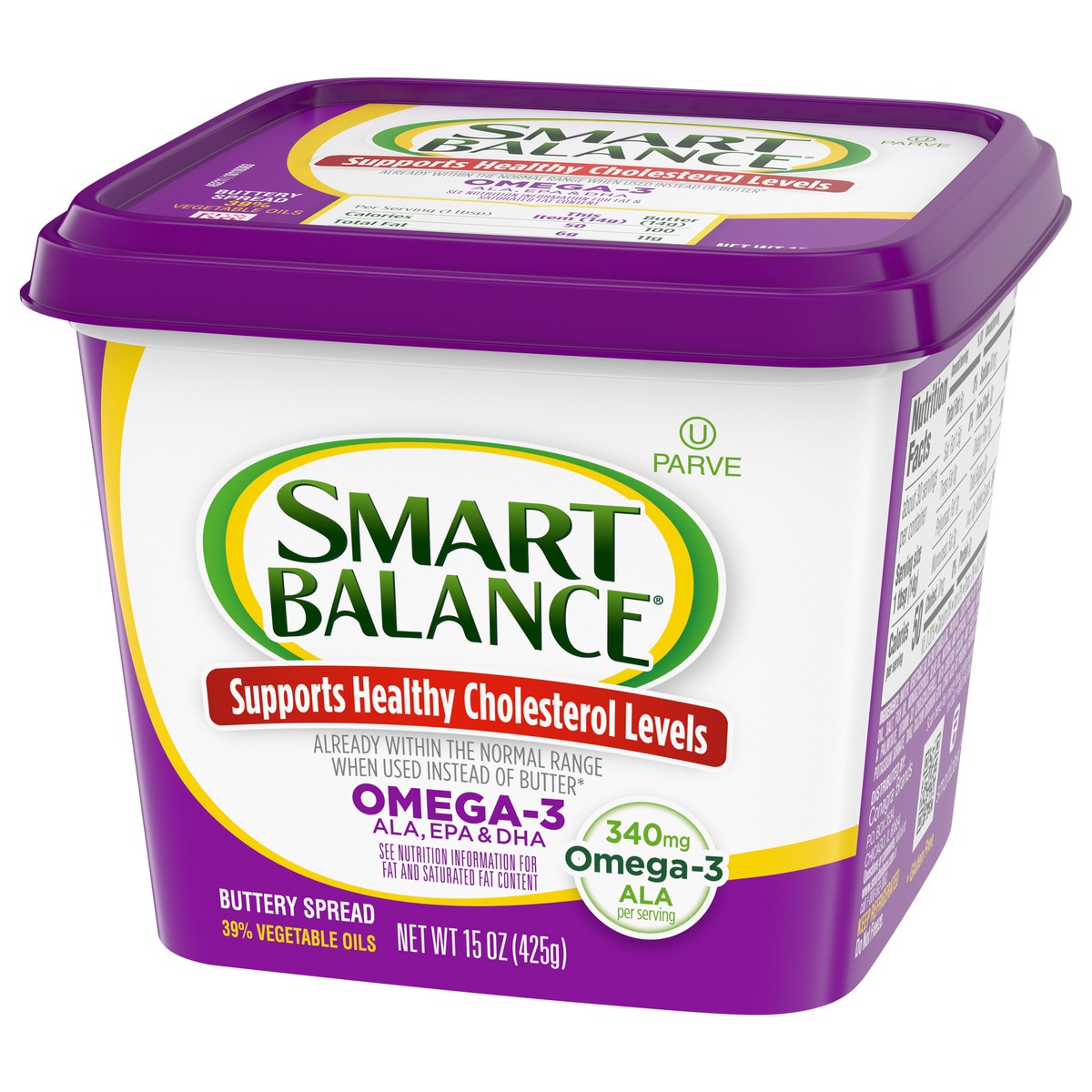 slide 3 of 9, Smart Balance Omega-3 Buttery Spread, 15 OZ, 15 oz